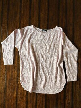 Charter Club Luxury 100% Cashmere Pink Shirttail Sweater XL